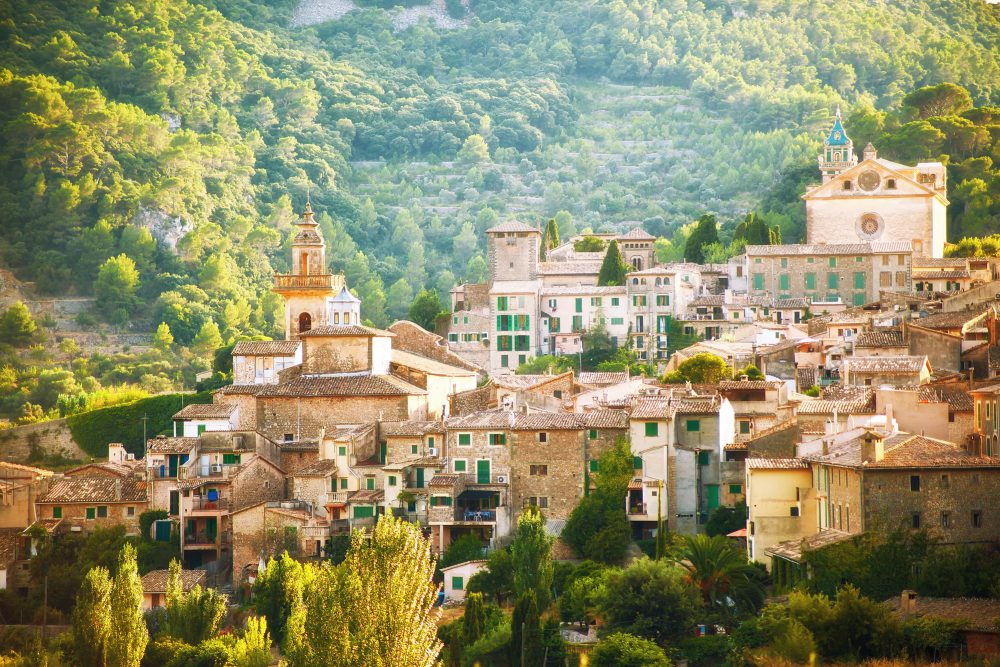 Mountain village Valldemosa in Mallorca, Spain
